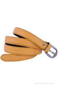Modishera Women Yellow Artificial Leather Belt(Yellow-03)